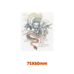 Creative dragon Phoenix metal transfer sticker Gold and silver tiger knife dragon pattern personality DIY decorative stickers