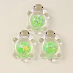 Leslie 10pcs 21x30mm Creative Resin Glitter Turtle Charms Tortoise Pendants for Earrings Necklace Jewelry DIY Cute Kids Toys