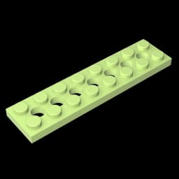 Gobricks GDS-699 Technical, Plate 2 x 8 with 7 Holes compatible with lego 3738 pieces of children's toys Building Blocks