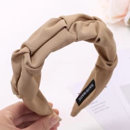 Solid Color Knotted Headband For Women Soft Fabric Wide Hairband Fashion Turban Hair Hoop Girls Daily Hair Accessories