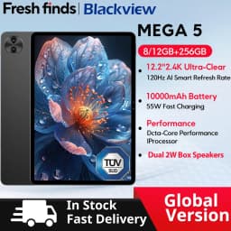 【World premiere】Blackview MEGA 5 AI Tablet 12.2" 2.4K 120Hz Display 12GB 256GB 10000mAh 55W Charging 4G Android 16 PC Pad