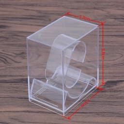 Watch Packaging Box Plastic Transparent Watch Stand Rack General Showcase Shelf Portable Wrist Watch Storage Box Jewelry Display