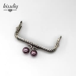1PCS Super Lovely 10.5CM Silver Lace Pearl Bead Head Metal Purse frame Kiss Clasp DIY Bag Accessory