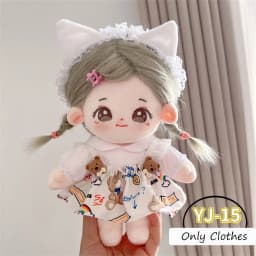 Cute Dress Up Jk Uniform Clothes for 20cm Cotton Plush Lolita Cross Dressing Clothing Skirt Fashion Casual Suit Socks Girl Toys