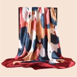 High Quality Shawl Satin Silk Square Scarf Women Flower Neckerchief Ladies Headband Hair Bands Print Foulard Hijab Wraps Bandana