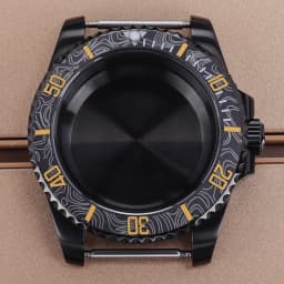 PVD Black NH35 40mm Men's Watch Case Sapphire For SUB Seiko NH35 NH36 NH38 NH34 Miyota 8215 ETA 2824 Movement Yacht-Master 20ATM