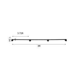 Wall-mounted Staircase Grab Pipe Handrail Metal Sturdy Load-Bearing Capacity Stair Handrails for Stairs (12/8 Feet 3 Sections)