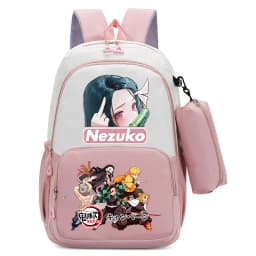 2pcs Demon Slayers Backpack Pencil Case for Boy Girl Kamado Tanjirou Teenager BookBags Rucksack Travel Backpack Mochila Escolar