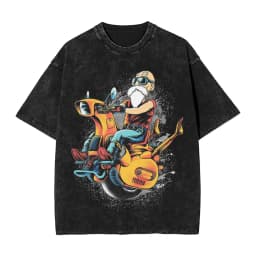 2026 Master Roshi Dragon Ball Printed T-shirt Men's and Women's Washed T-shirt High Quality Vintage Cotton T-shirt Harajuku Tops