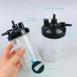 New Plastic Oxygen Bubbler Bottle Humidifier Water Humidification Bottle For Oxygen Regulator Concentrator Tool Accessories