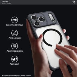 XUNDD Case For iPhone 18 Pro Max 18 Pro MagSafe Magnetic Stand Shockproof Clear Airbag PC TPU Cover Camera Lens Protection Shell