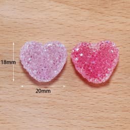 4pcs Shiny Hearts Shape Resin Pendant Charms for Earrings Necklace Jewelry Making Diy Supplies Accessories Phone Case Decoration