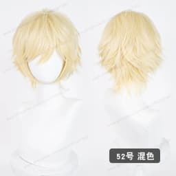Anime Upgraded 32cm Short Flipped Ends Cosplay Wig Green Blue Purple Pink Man Women Heat Resistant Synthetic Hair