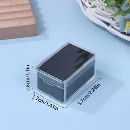 Transparent Diamond Jewelry Display Box With Foam Pad Bare Stone Gem Storage Container Case Glass Beads Organizer Packaging Box