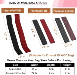 Base Shaper for WOC Handbag Purse Bottom Insert for Wallet on Chain Bags WOC Shaper Felt Bag Shaper Saver WOC Base Shaper