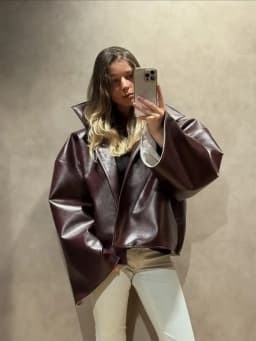 Women's Crocodile Pattern Short Leather Jacket Retro High Collar Zipper Loose Long Sleeve Jackets Lady Street Daily Wear 2026