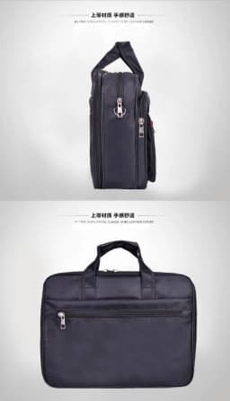 HOMEFISH Men Large Capacity Business Briefcase Portable Versatile Shoulder Bag Multiple Pockets Handbag for Business & Casual