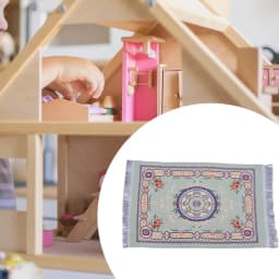 1:6 1:12 Scale Woven Rug Simulation Life Scene Furniture Accessories Mini Turkish Mat for Living Room Bedroom Home Decor