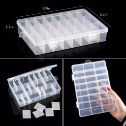 1Pcs Transparent Plastic Storage Jewelry Box Compartment Adjustable Container For Beads Earring Box Jewelry Rectangle Box Case