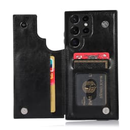 for Samsung Galaxy S22 Ultra Cover Wallet Case ID Credit Card Slot Holder Cash Pocket Sleeve PU Leather Magnetic Closure Case