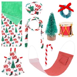 Christmas Doll Accessories Set For Babi 30 CM Doll Clothes Dress For Elf Doll,Toys For Girls,Free Shipping,Christmas Gift