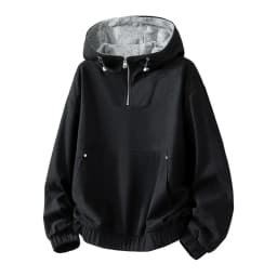 Half Zipper Hoodie Men Solid Color Sweatshirts Plus Size 8XL Hoodies Male Fashion Casual Spring Autumn Hoodie Big Size 8XL