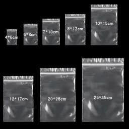 20-100pcs Zipper Sealed Bags Clear Ziplock Plastic Bags Jewelry Food Packing Reclosable Storage Zippers Sealing Pouch Wholesale