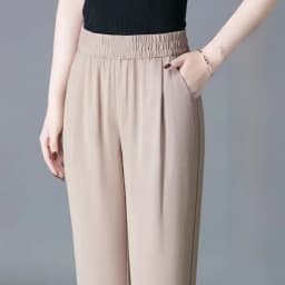 Ice Silk Cotton Linen Harem Pants Women's Summer Thin High Waist ular Carrot Casual Dad Pants 2025 Color Women's Pants