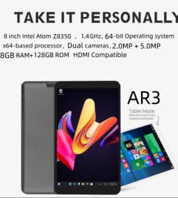Newest Sales 8 INCH A1 Windows 10 Tablet PC 8GB RAM 128GB ROM X80 1280*800 IPS Screen WIFI Quad Core Single Camera