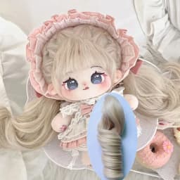 Msiredoll Wig Hair BJD Dolls Accessories For 20cm Cotton Doll Long Curly Hair Ponytail Chemical Fiber Wig