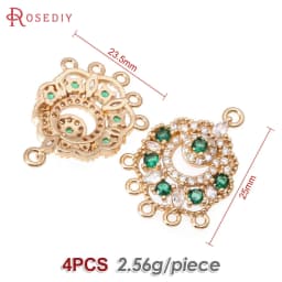 High Quality 18K Gold Color Brass and Zircon More Style Earrings Connect Charms Pendants Jewelry Making Diy Findings Accessories