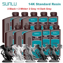 SUNLU 10KG ABS-Like/ Standard / Water-Wash/ 14K High Precision Resin 405nm Rapid UV-Curing Photopolymer Resin 1KG/Bottle