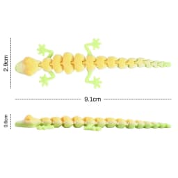 3D Printed Movable Joint Mini Lizards Desktop Gecko Ornaments Random Color Fidget Toy Flexible Desk Decor Toys for Kid and Adult