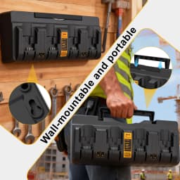 DCB104 For Dewalt 12V 20V Battery Charger 3A Dual 4 Port Charger For Dewalt 20V Lithium Battery DCB120 DCB112 DCB206 DCB208