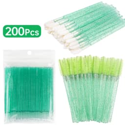 200pcs Eyelash Extension Supplies Set Disposable Lash Spoolies Brushes Eyelashes Micro Brush Mascara Wand Lipstick Applicator