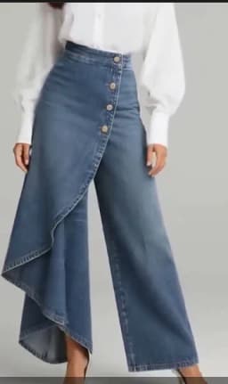 2026 New Women's Casual Wide Leg Pants Spring Fashion Breasted Design Ladies Slim Trousers Vintage Imitation Denim Women Pants