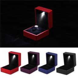 LED Ring Box Ring Storage Case 4 Colors Fashionable LED Lighted Ring Storage Box Jewelry Display Case Gift