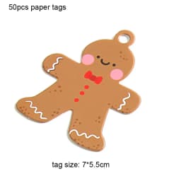 50pcs Merry Christmas Tags Kraft Paper Card Gift Label Tag DIY Hang Tags Gift Wrapping Decor Gift Card Christmas Party Supplies