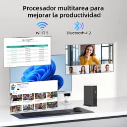 Texhoo MINI PC Intel Celeron N5095 16G DDR4 256G SSD Windows 11 Desktop Mini Computers WIFI5 BT4.0 Dual 4k Display