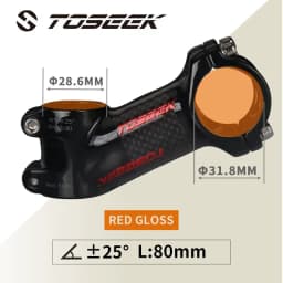 Toseek Stem MTB Carbon + Aluminum Mtb Handlebar Stem Bike Power 31 8mm Bicycle Handlebar Table 10 17 25 35 Degree Stem Bike Part
