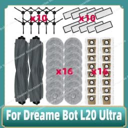 Fit For Dreame Bot L20 Ultra / L30 Ultra / X20 Pro Supplies Accessories Main Side Brush Mop Cloths Hepa Filter Dust Bags Parts