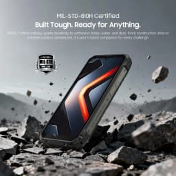 Blackview ROCK 1 AI Rugged Smartphone 6.56-inch 90Hz Display 256GB MediaTek Helio G81 4G Android 16 NFC Torch 15000mAh/33W