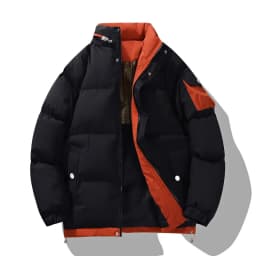 2026 winter casual down cotton jacket Men's short cotton coat trendy solid color thicken warm women's coat youth winter jacket
