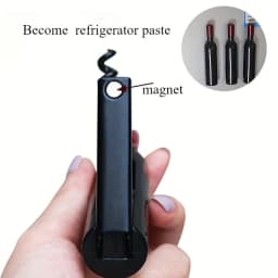 Multi Functional Creative Red Wine Bottle Opener, Portable Beer Bottle Opener, Red Wine Bottle Shape Refrigerator Sticker