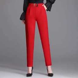 New Spring Summer Women High Waist Solid Elegant Ankle-Length Pants Office Ladies Skinny Chic Trousers Female Casual Haren Pants