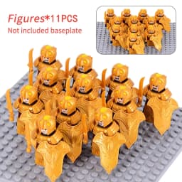 MOC Medieval Dwarf Warrior Elves Knights LOTR Figures Building Blocks Accessories Armor Shield LOTR DIY Toys for Children Gift