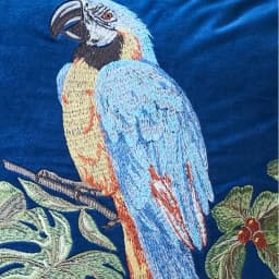 American Decorative Pillowcase Animal Parrot Leopard Embroidered Pillow Case Ornamental Pillows Blue Green Velvet Pillow Cover