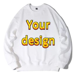 Customized Printed Cotton O Neck Pullover Long Sleeved Sweatshirts Men Women DIY Your Like Photo or Logo Fashion Casual Tops Tra