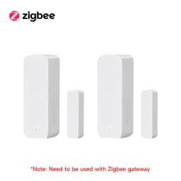 WiFi Zigbee3.0 2MQTT Smart Door Window Sensor, Tuya Security Alarm Detector, Open/Closed Monitor Works with Alexa Smart Life