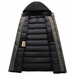 2026 new arrival winter hooded jacket long style sill-like cotton jackets men,mens fashion thicken warm parkas trench coat male